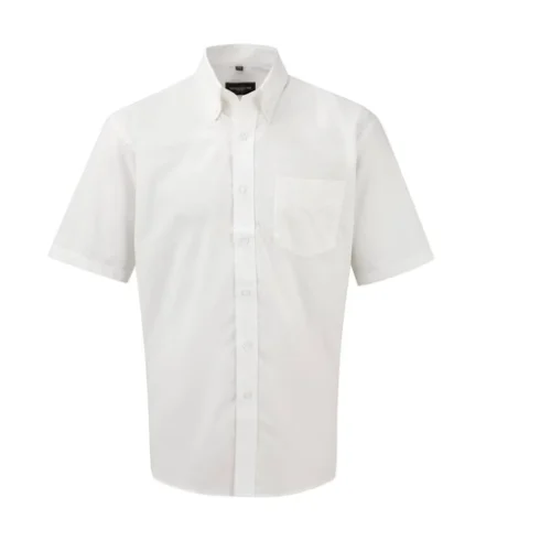 Short Sleeve Customizable Oxford Men's Cotton Shirt